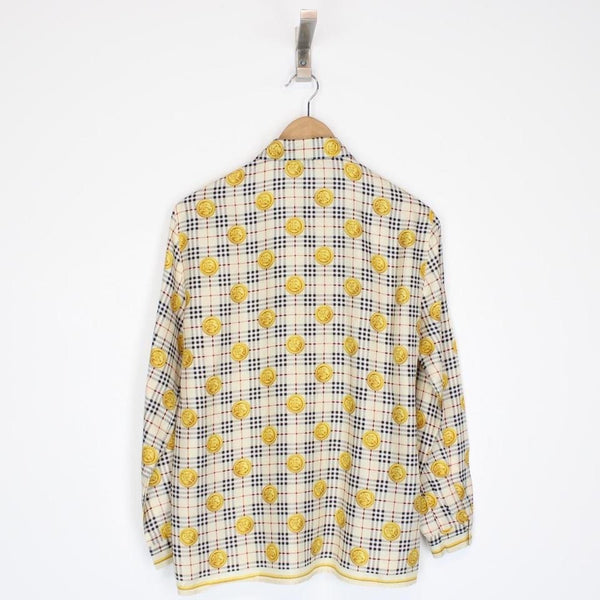 Vintage Burberry Prorsum Coin Silk Shirt Small