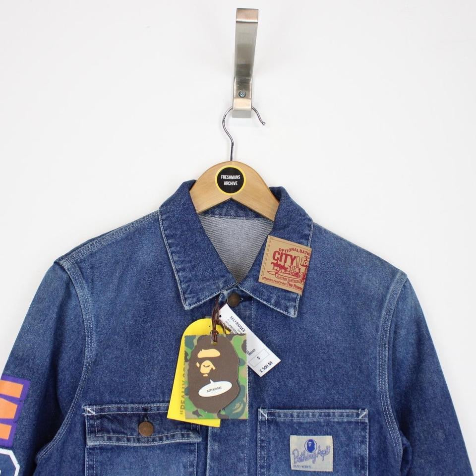 Bape Shark Denim Coverall Jacket Small