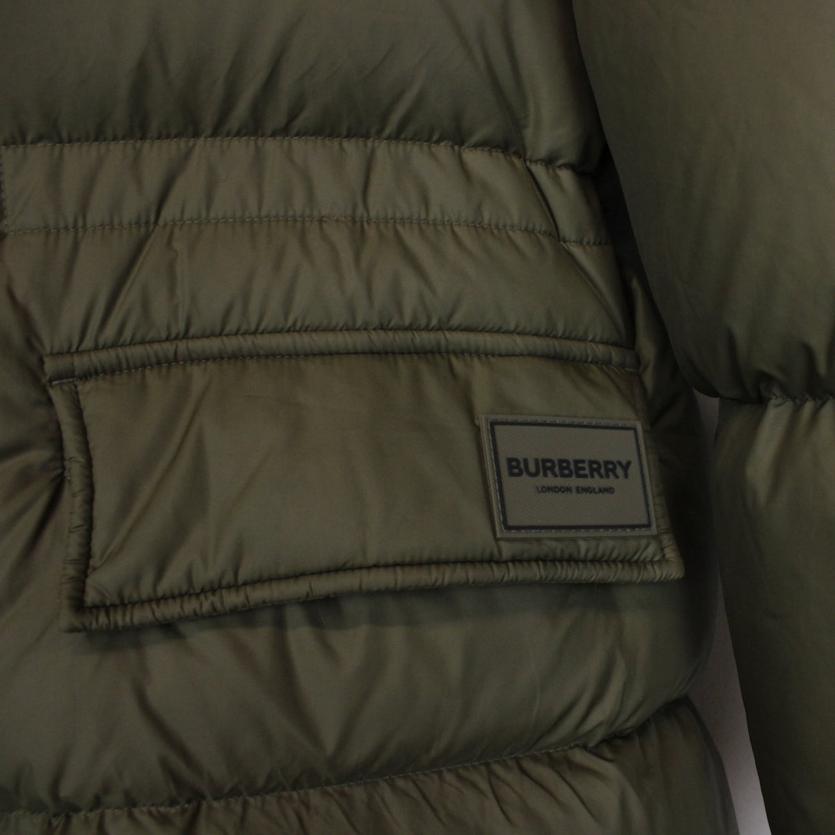 Burberry 'Haworth' Mid Length Down Jacket Medium
