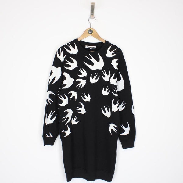 Alexander McQueen Swallow Sweatshirt Dress Small