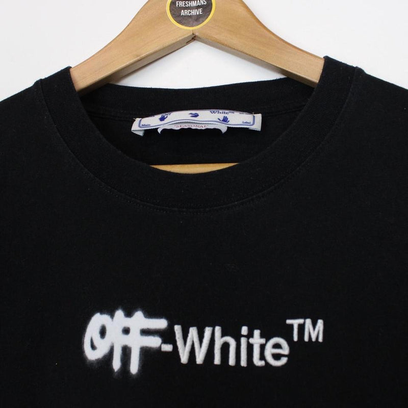 Off White Spray Helvetica Skate T-Shirt Medium