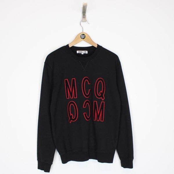 Alexander McQueen Velvet Reverse Logo Sweatshirt Medium