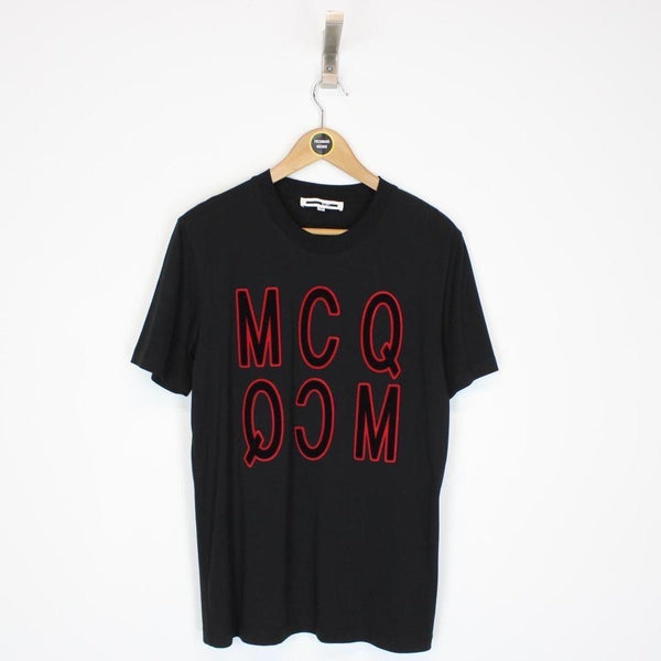 Alexander McQueen Velvet Reverse Logo T-Shirt Large