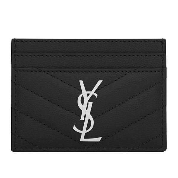 Saint Laurent MatelassÃ© Leather Card Holder