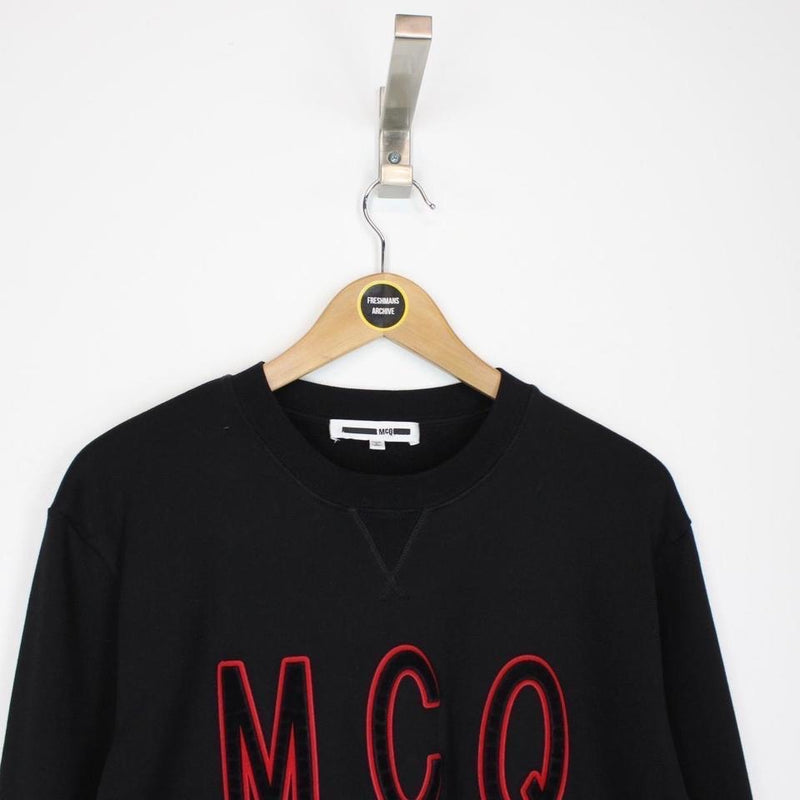 Alexander McQueen Velvet Reverse Logo Sweatshirt Medium