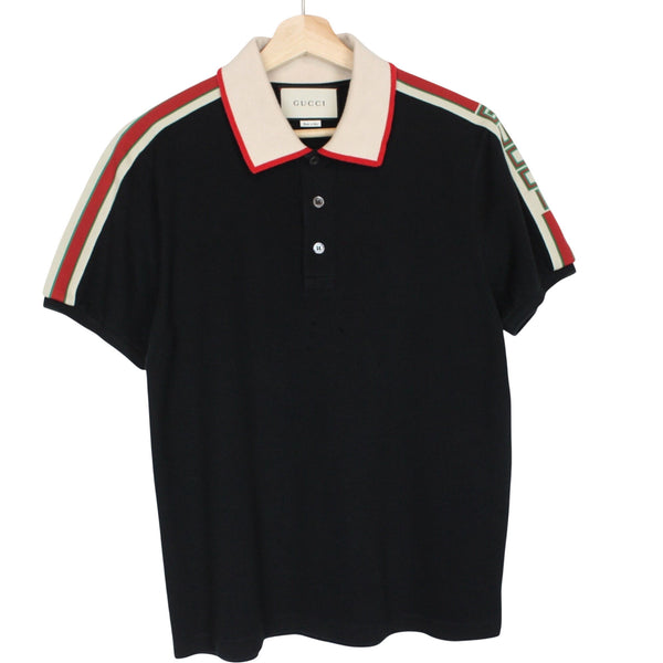 Gucci Tape Logo Polo Shirt Small