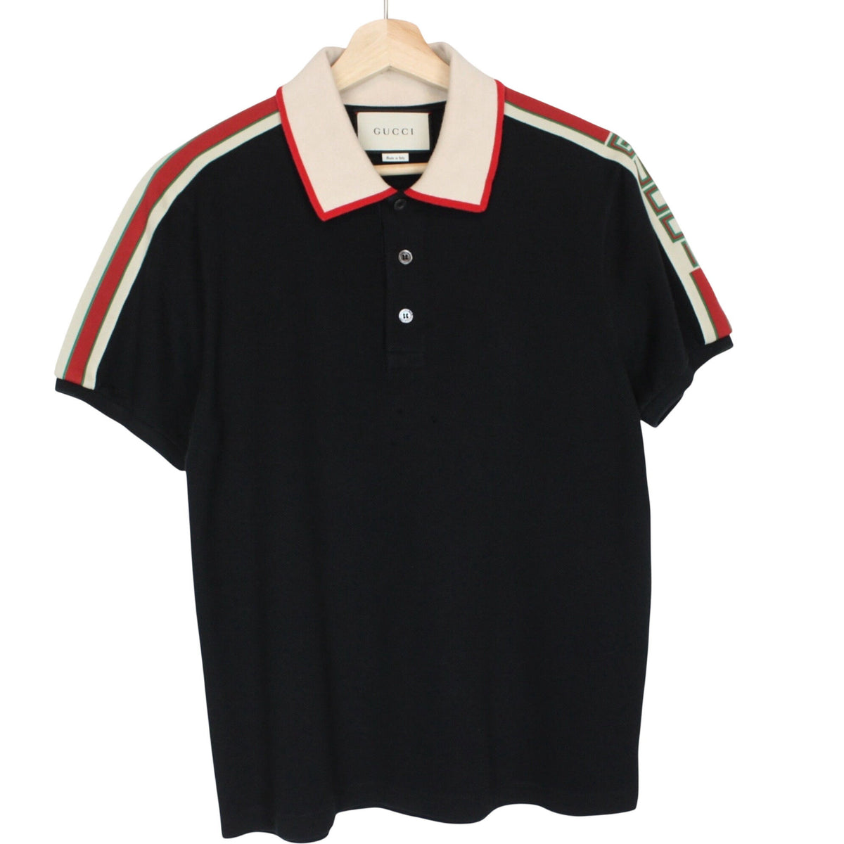 Gucci Tape Logo Polo Shirt Small