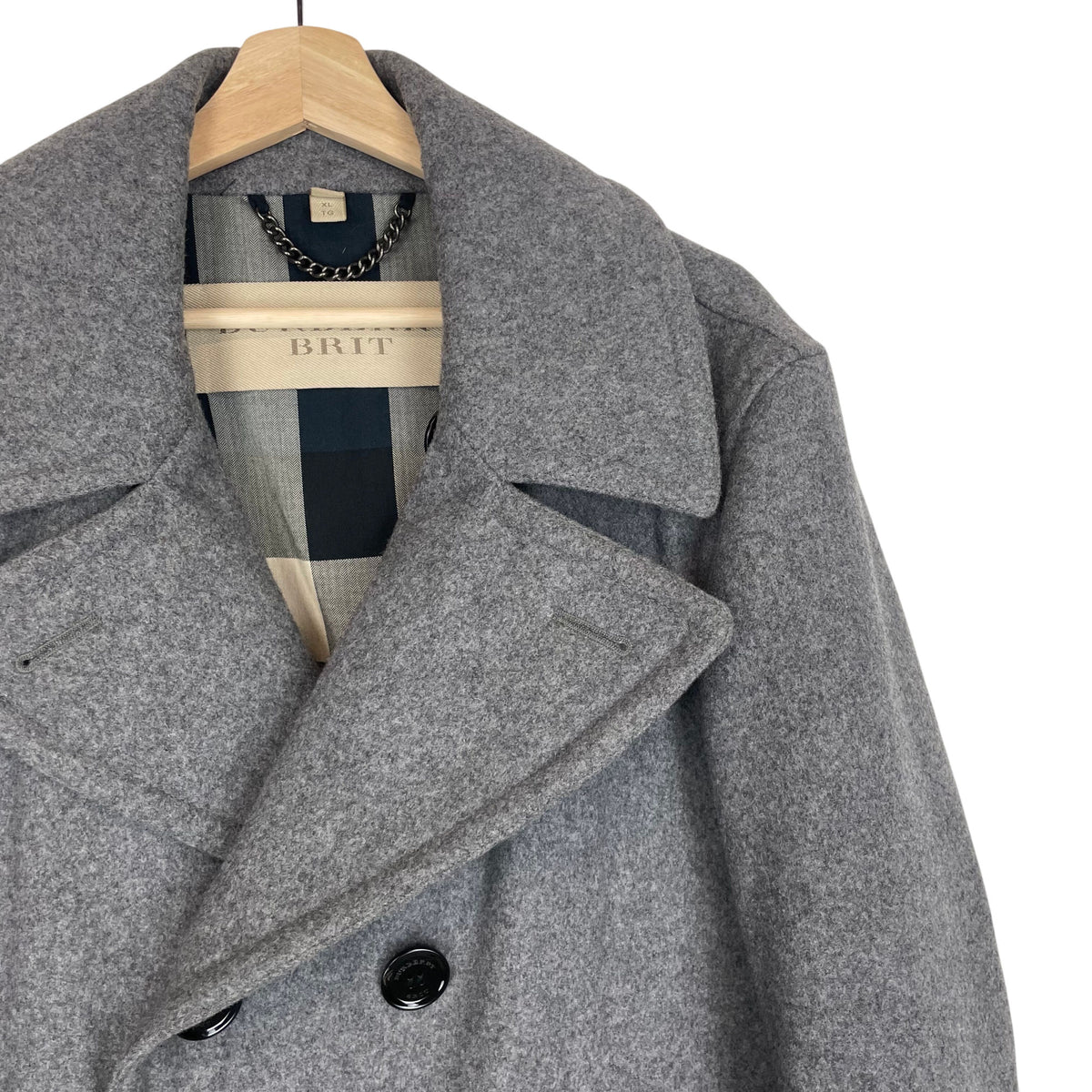 Burberry Brit Wool Peacoat Mens XL