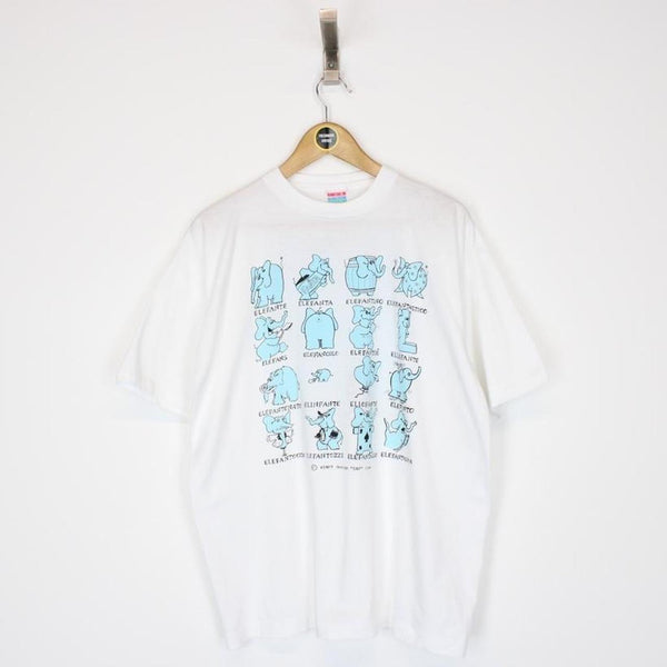 Vintage Elephant Graphic T-Shirt XL