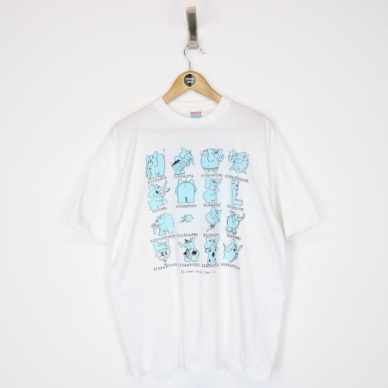 Vintage Elephant Graphic T-Shirt XL