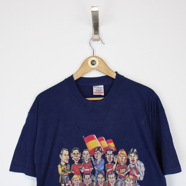 Vintage 90s Spain Football T-Shirt Medium