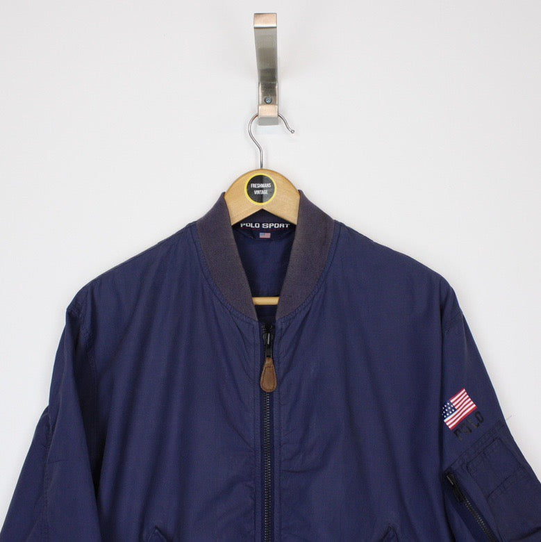 Vintage Polo Sport Bomber Jacket Medium