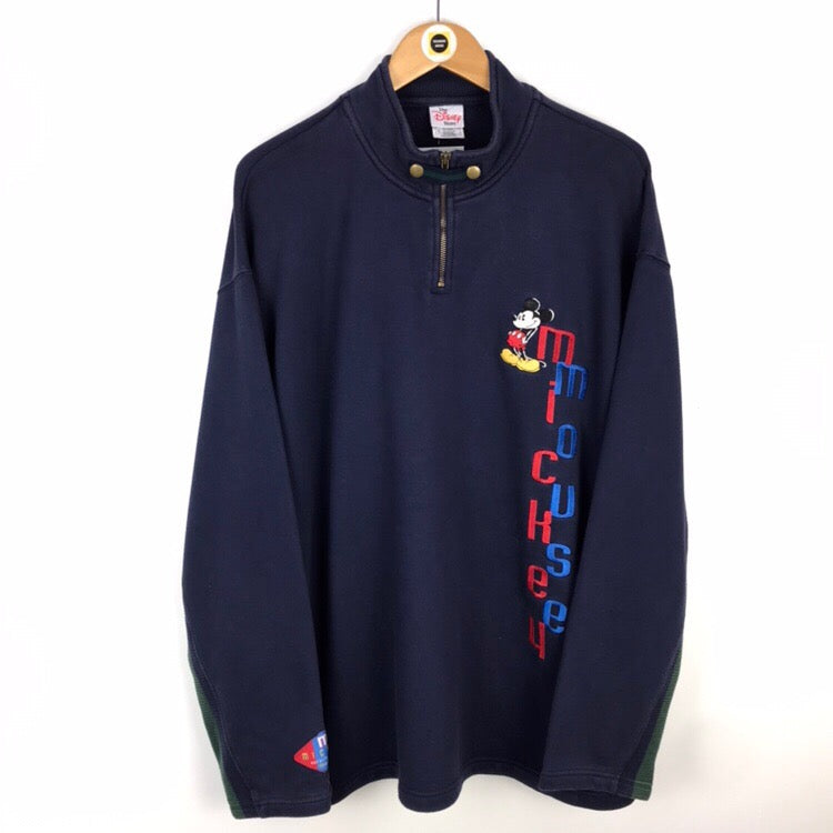 Vintage Disney 1-4 Zip Sweatshirt XL