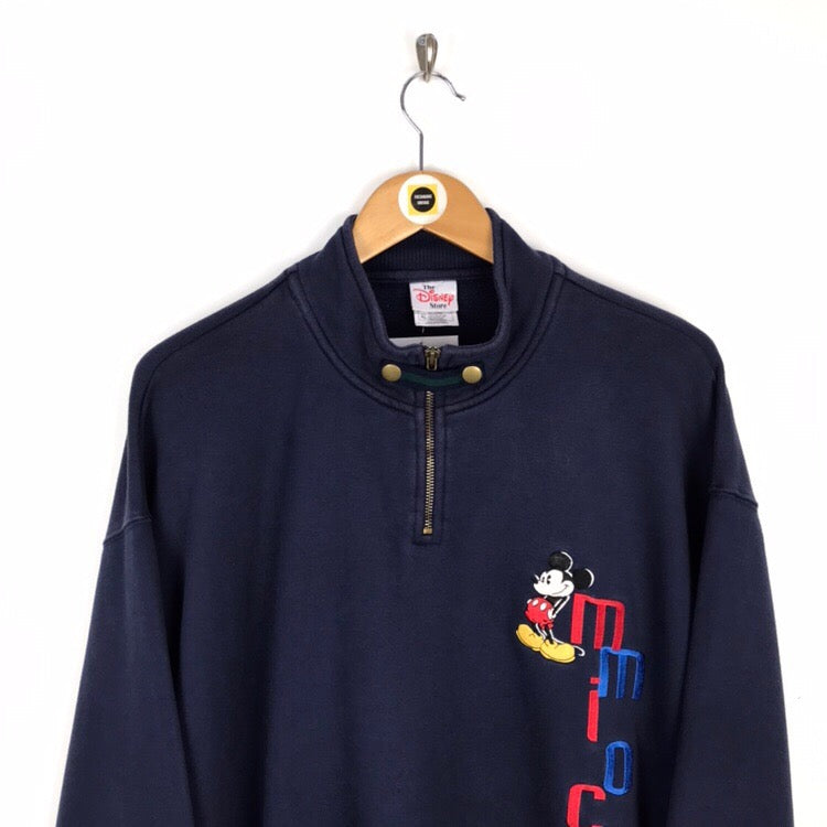Vintage Disney 1-4 Zip Sweatshirt XL