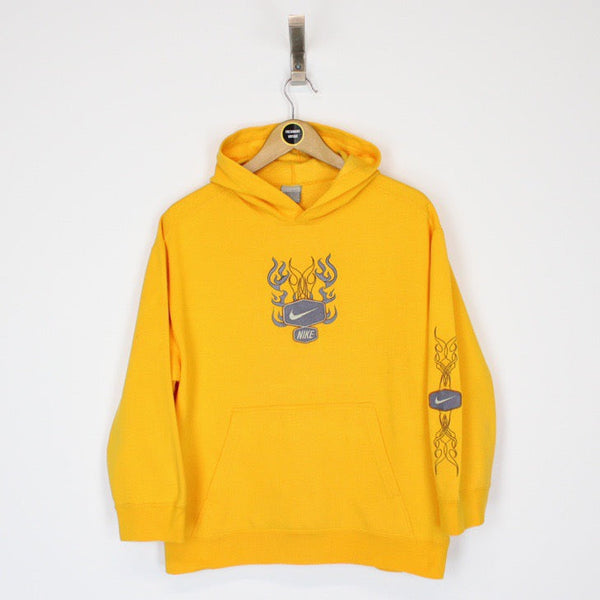 yellow nike crop hoodie
