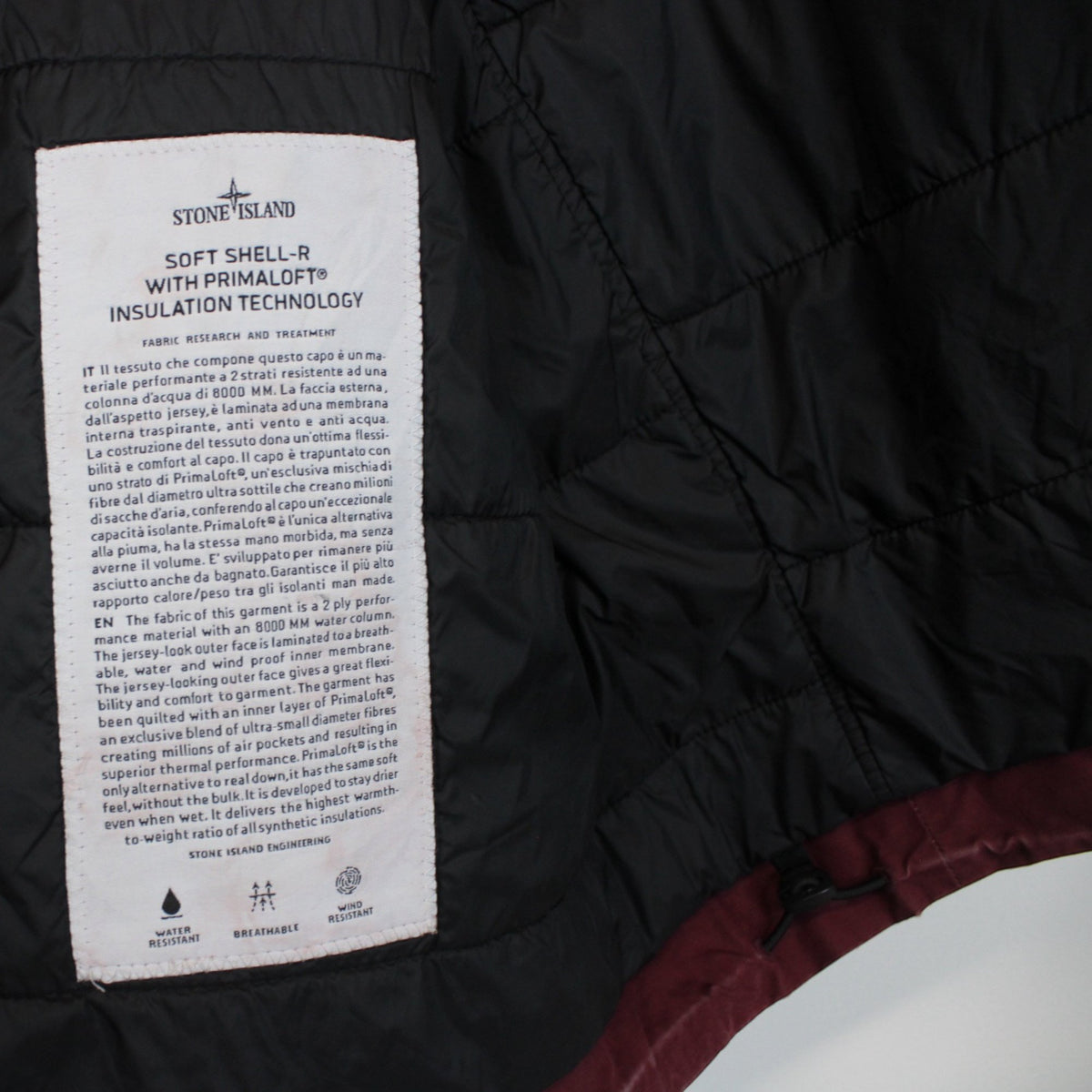 Stone Island AW 2017 Soft Shell Primaloft Jacket Large