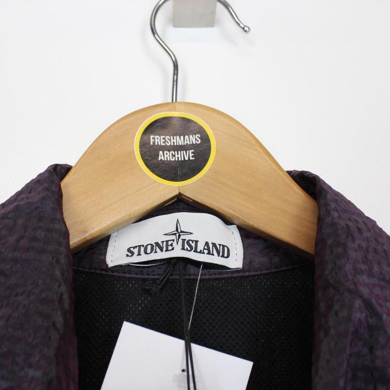 Stone Island AW 2020 Seersucker Weft Nylon Metal Overshirt Large