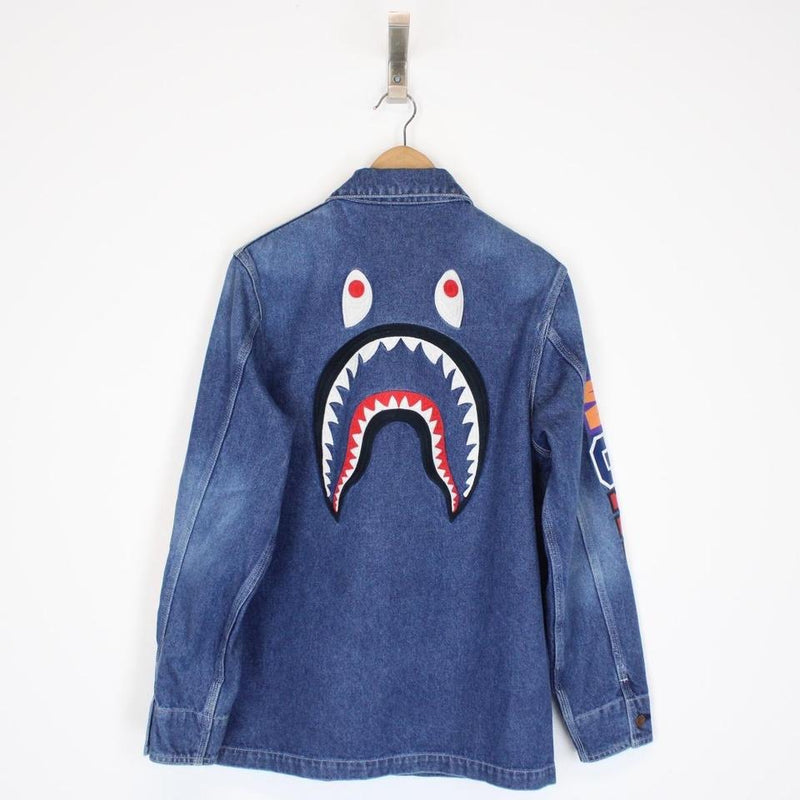 Bape Shark Denim Coverall Jacket Small