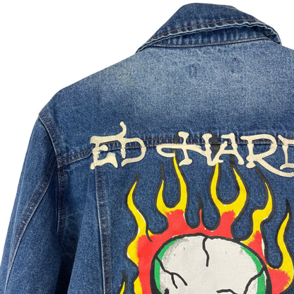 Ed Hardy Denim Trucker Jacket Large