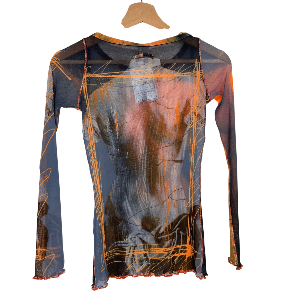 Vintage Jean Paul Gaultier SS 1999 Soleil Venus De Milo Mesh Top Small