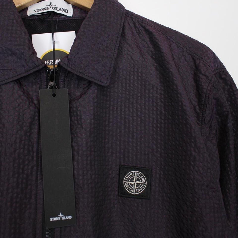 Stone Island AW 2020 Seersucker Weft Nylon Metal Overshirt Large