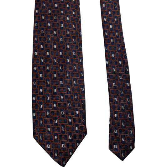 Fendi Monogram Silk Tie
