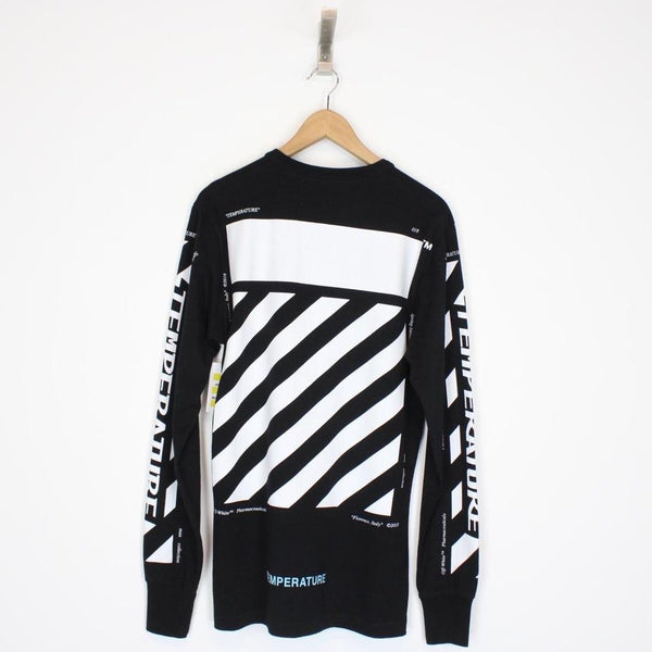 Off White Diagonal Temperature T-Shirt Small