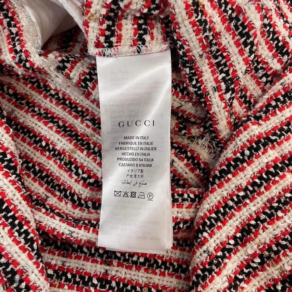 Gucci Cotton/Wool Tweed Sweatshirt Dress Medium
