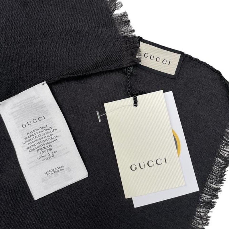 Gucci Silk Wool Shawl Scarf