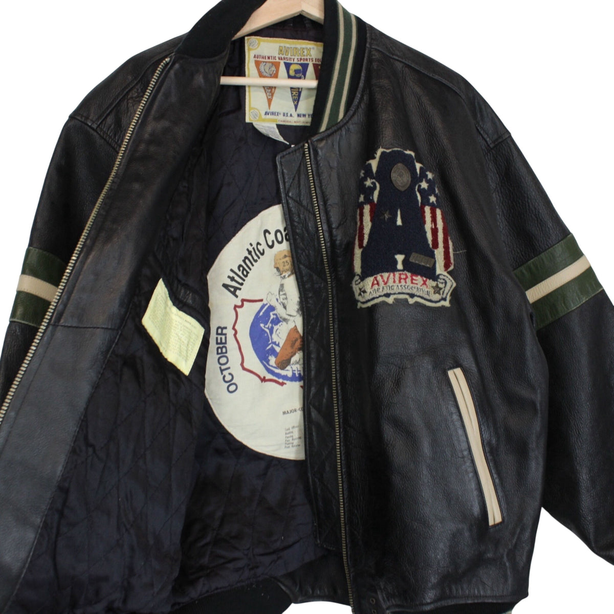 Vintage 90s Avirex Leather Bomber Jacket XL