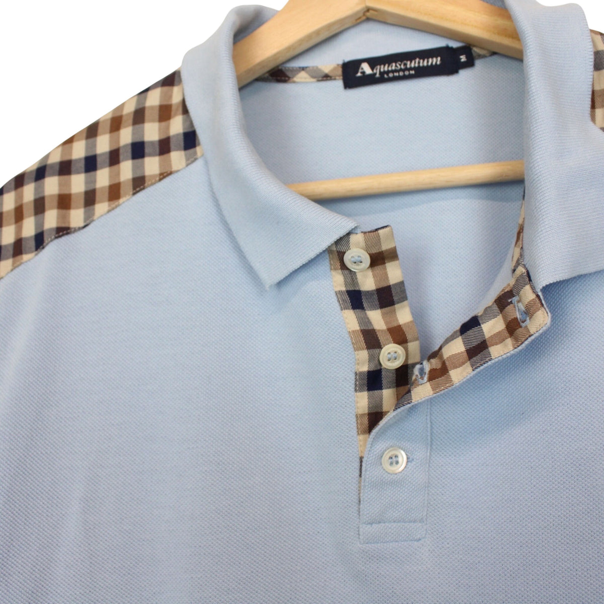 Aquascutum House Check Polo Shirt Small