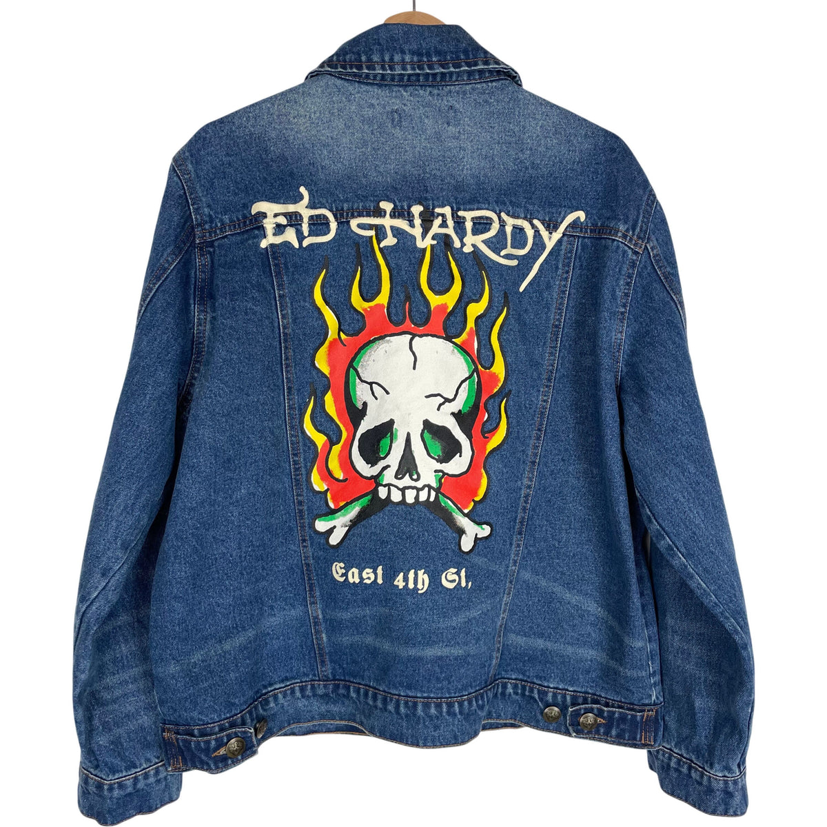 Ed Hardy Denim Trucker Jacket Large