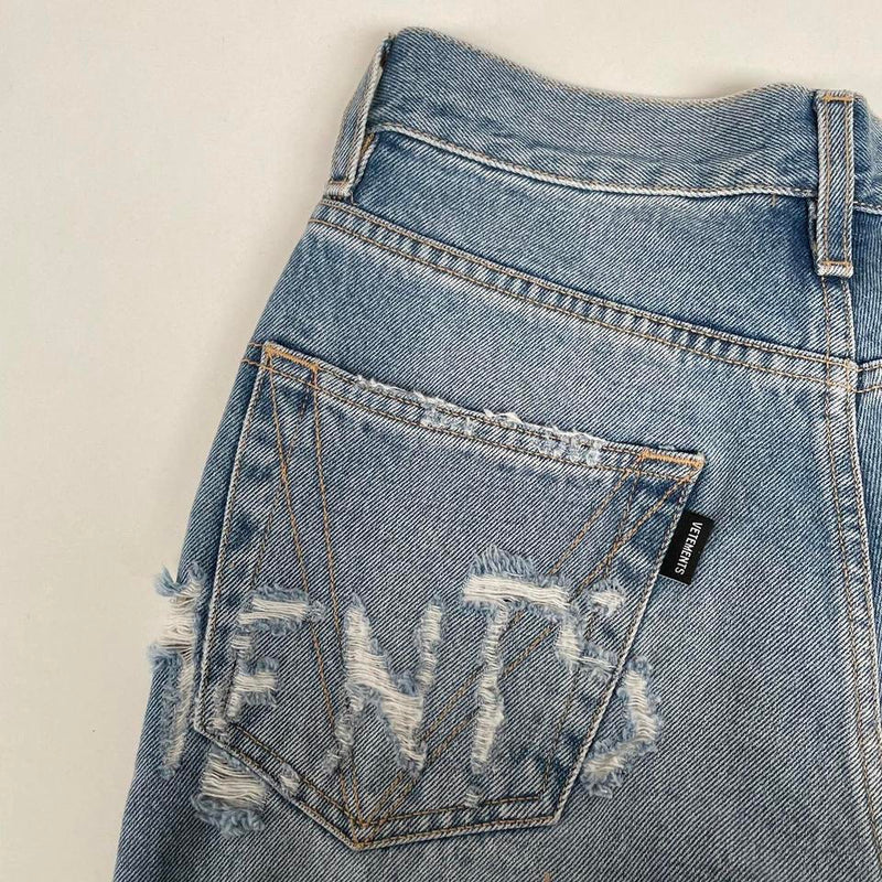 Vetements Distressed High Waisted Jeans Small