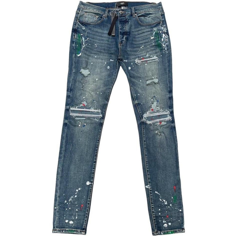Amiri Distressed Paint Drip Jeans XL
