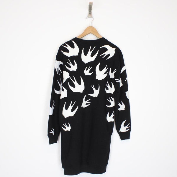 Alexander McQueen Swallow Sweatshirt Dress Small