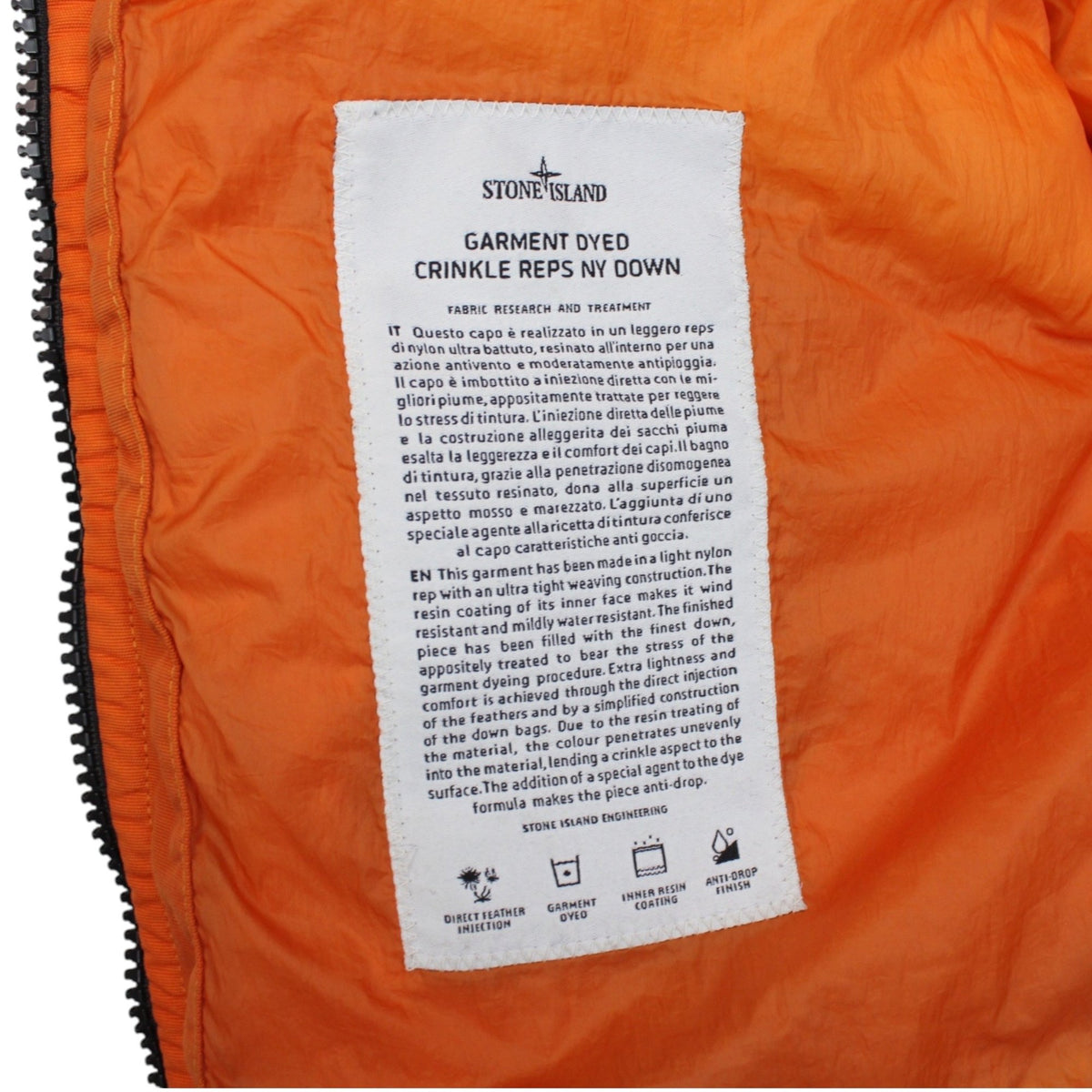 Stone Island Crinkle Reps NY Down Jacket Medium