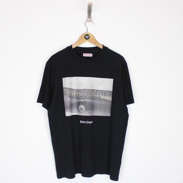 Palm Angels Leopard Print Skateboard T-Shirt Large