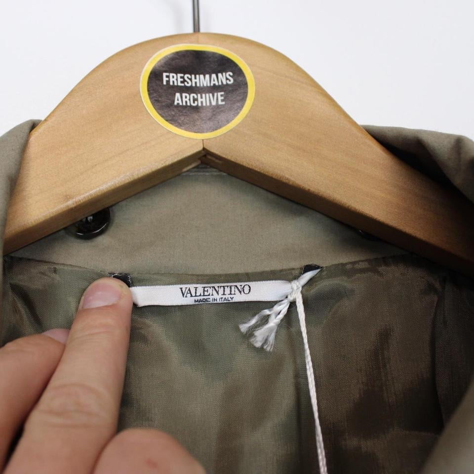 Valentino Logo Print Trench Coat Medium