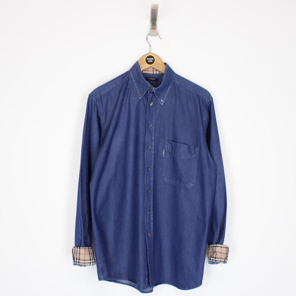 Vintage Burberry London Denim Shirt Large