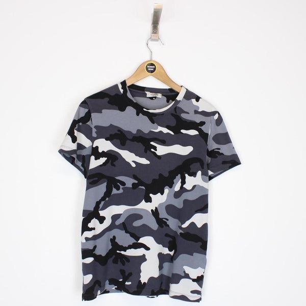 Valentino Garavani Grey and White Camo Short Sleeve T Shirt XS Freshmans Archive