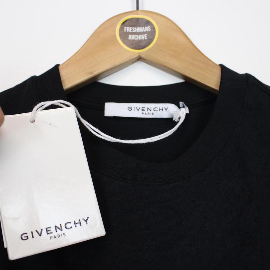 Givenchy Paris Black Spellout Short Sleeve T-Shirt Large