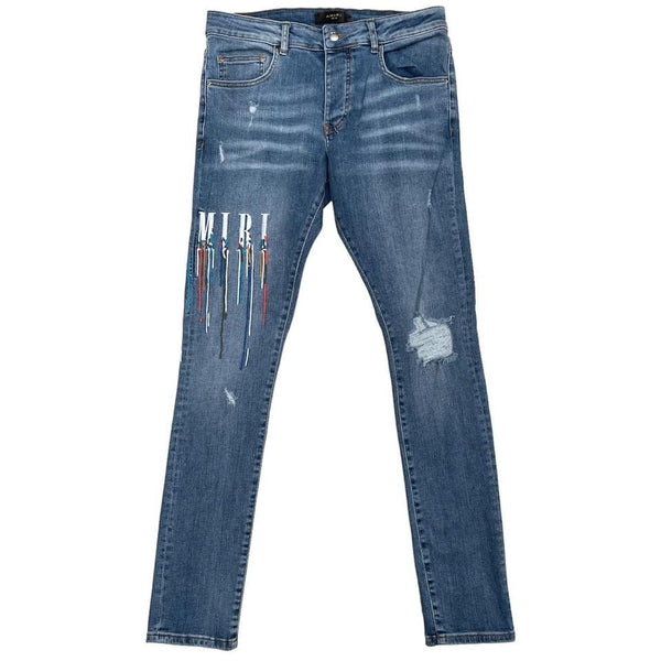 Amiri Paint Drip Core Logo Jeans Large