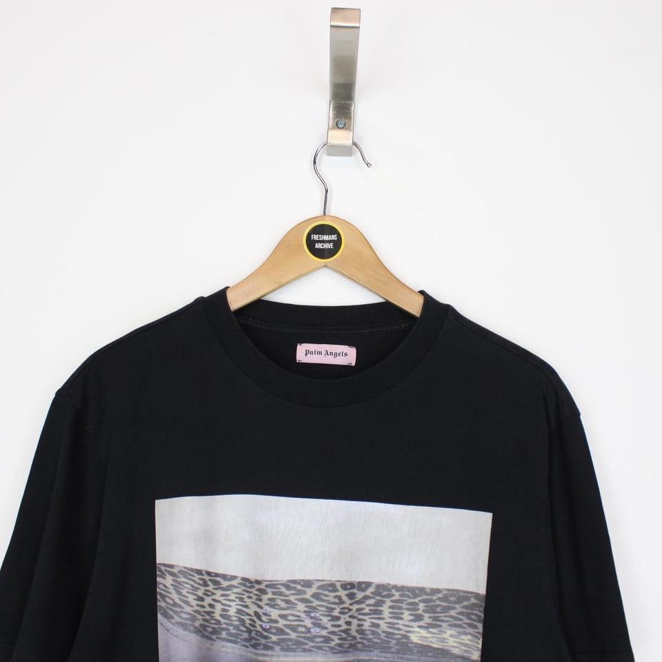 Palm Angels Leopard Print Skateboard T-Shirt Large