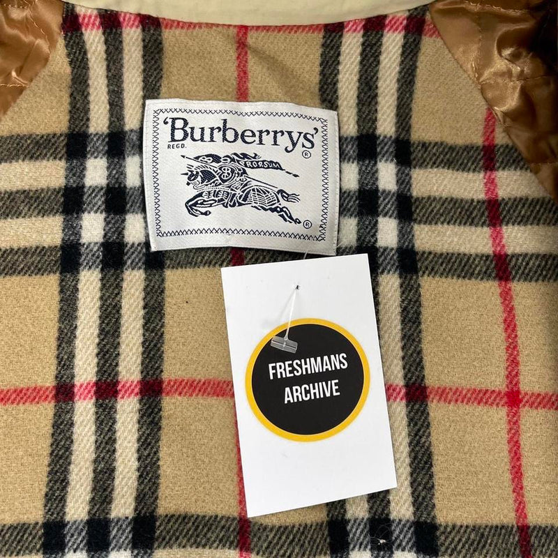 Vintage Burberry Wool Lined Trench Coat Medium