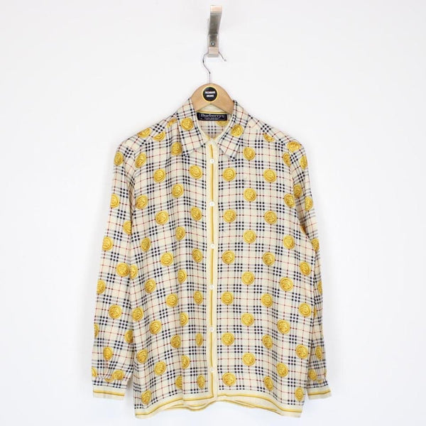 Vintage Burberry Prorsum Coin Silk Shirt Small