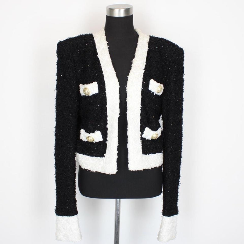 Balmain Paris Tweed Blazer Jacket XL