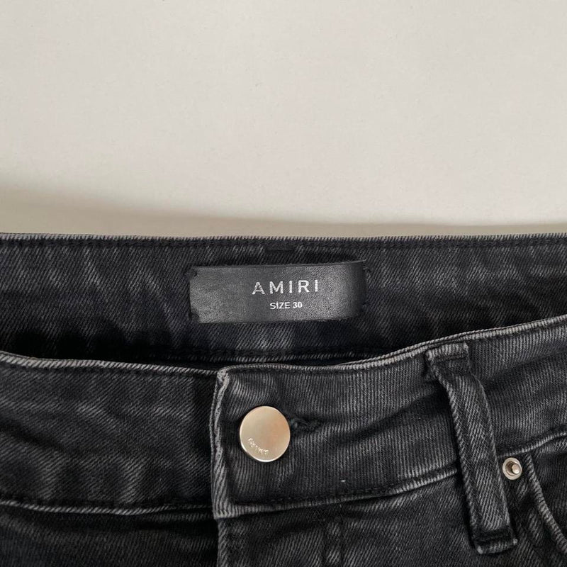 Amiri Diamante Distressed Jeans Medium