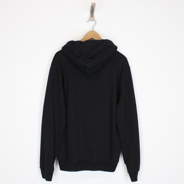 Alexander McQueen Velvet Reverse Logo Hoodie Medium