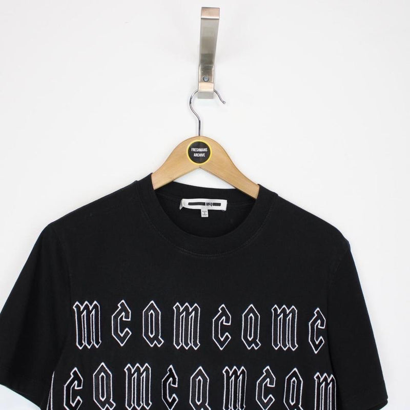 Alexander McQueen Gothic Repeat Logo T-Shirt Medium
