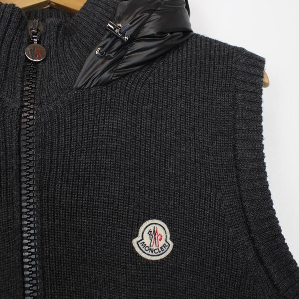 Moncler Maglione Tricot Wool Knit Down Gilet Medium